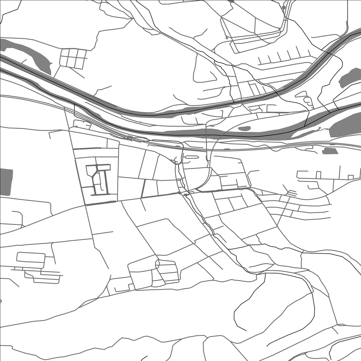 ROAD MAP OF SUČANY, SLOVAKIA BY MAPBAKES