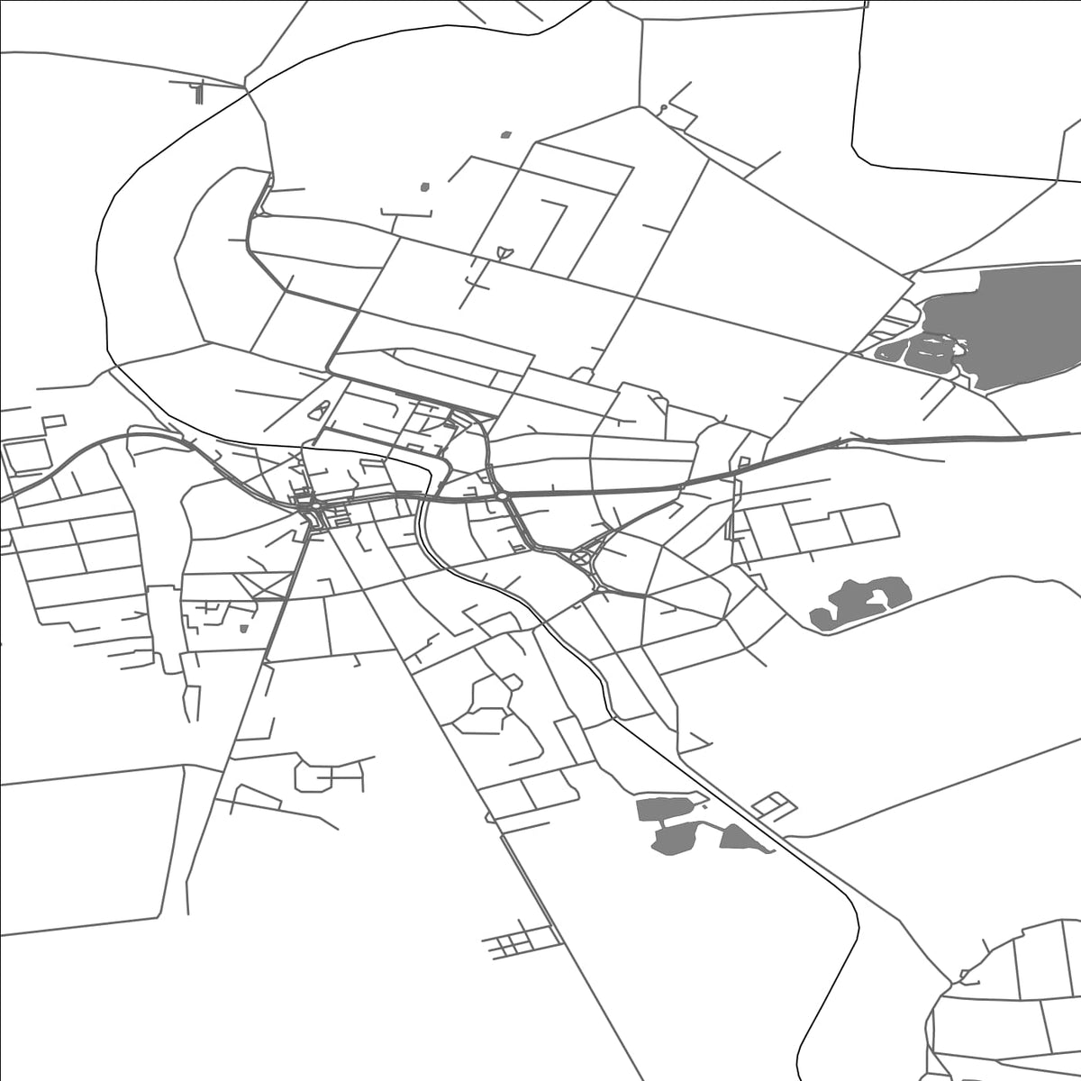 ROAD MAP OF ŠURANY, SLOVAKIA BY MAPBAKES