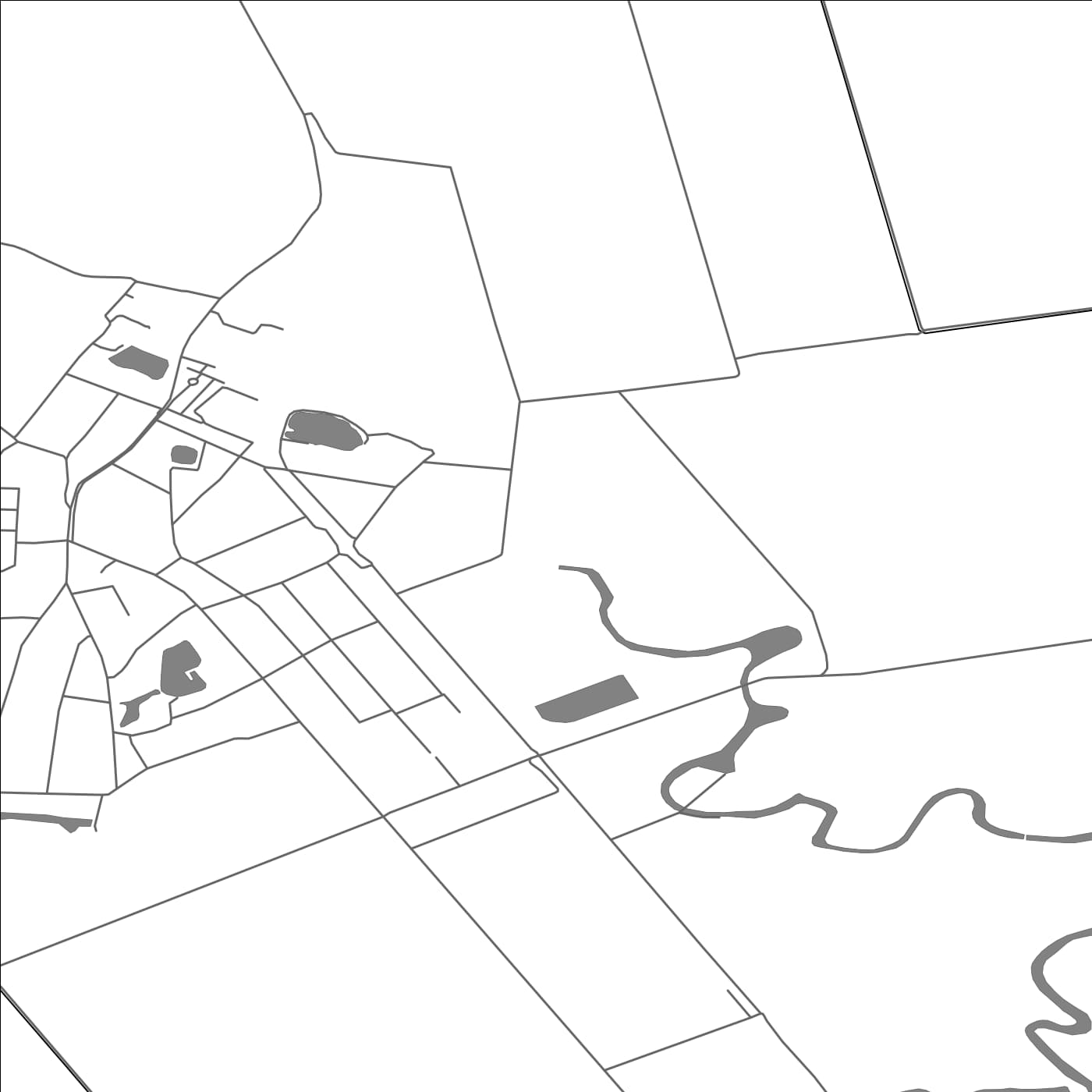 ROAD MAP OF TEŠEDÍKOVO, SLOVAKIA BY MAPBAKES