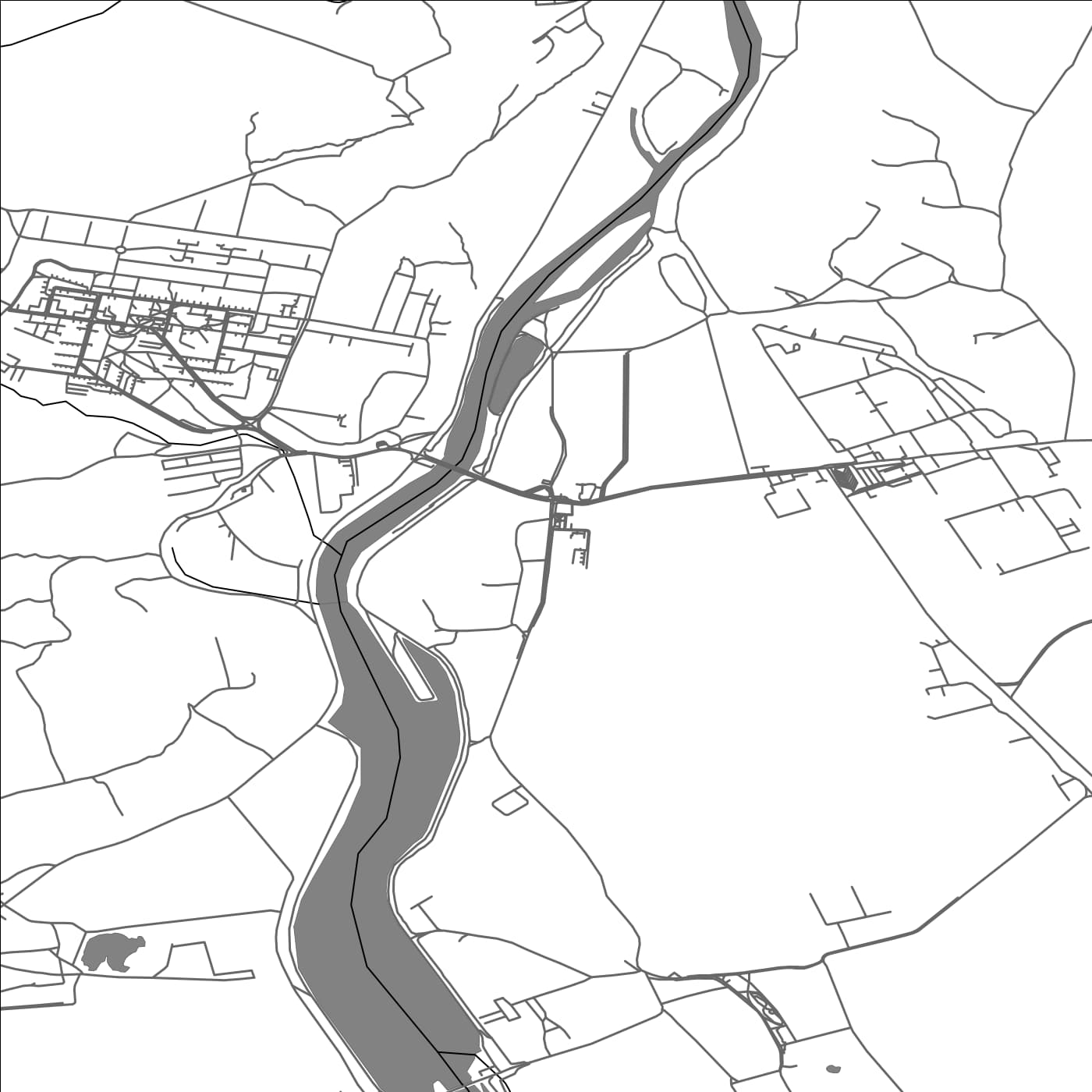 ROAD MAP OF TLMAČE, SLOVAKIA BY MAPBAKES