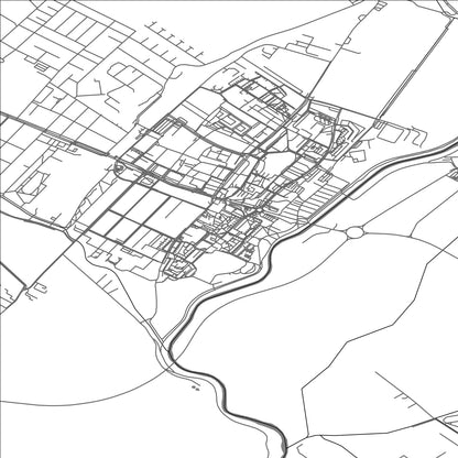 ROAD MAP OF TOPOĽČANY, SLOVAKIA BY MAPBAKES