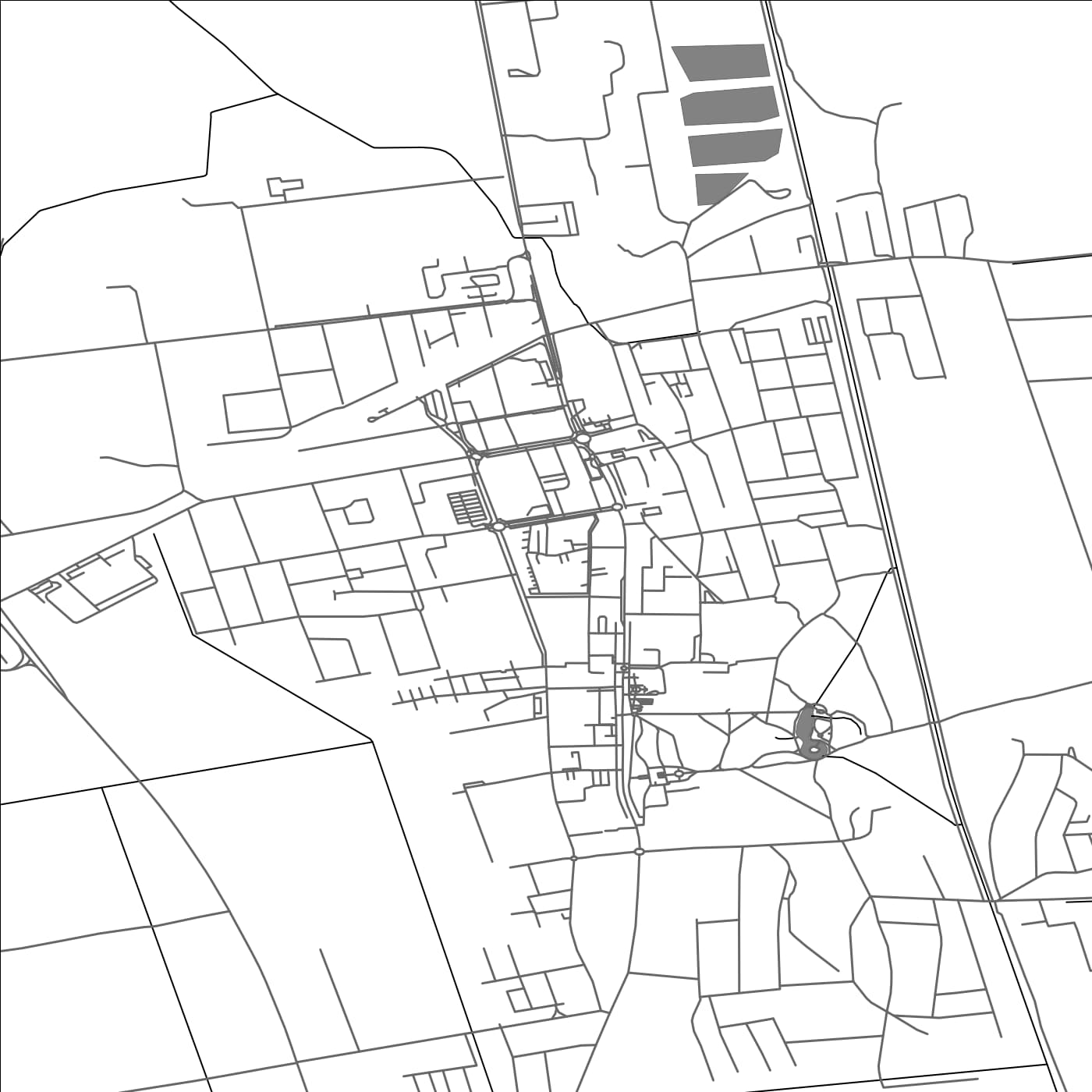 ROAD MAP OF TREBIŠOV, SLOVAKIA BY MAPBAKES