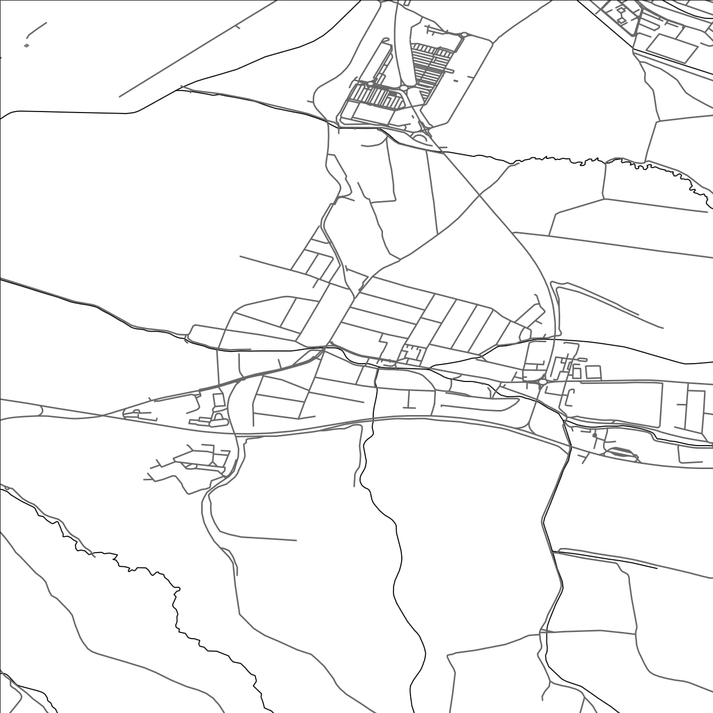 ROAD MAP OF TRENČIANSKA TURNÁ, SLOVAKIA BY MAPBAKES