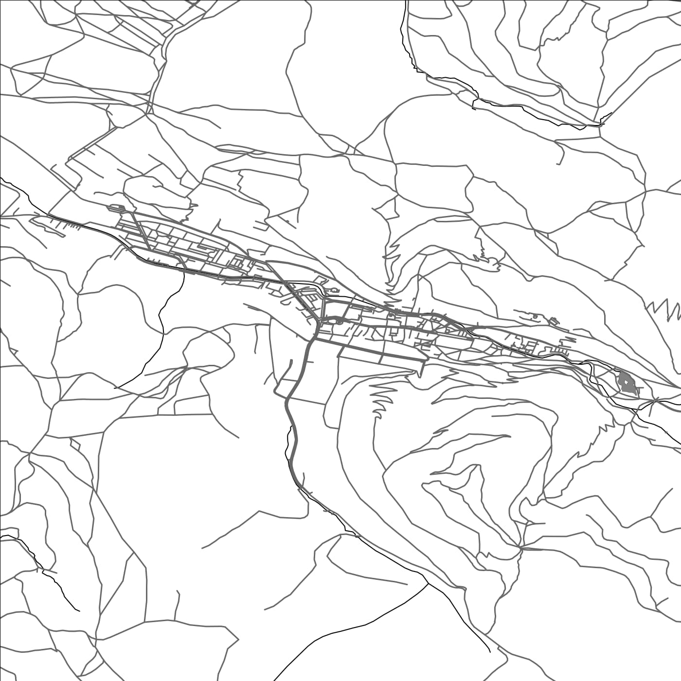 ROAD MAP OF TRENČIANSKE TEPLICE, SLOVAKIA BY MAPBAKES