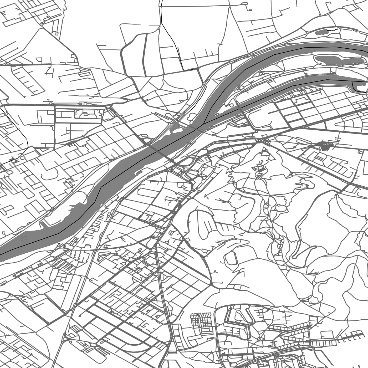 ROAD MAP OF TRENČÍN, SLOVAKIA BY MAPBAKES