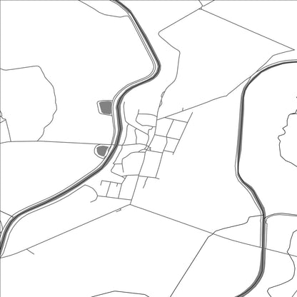 ROAD MAP OF ÚĽANY NAD ŽITAVOU, SLOVAKIA BY MAPBAKES