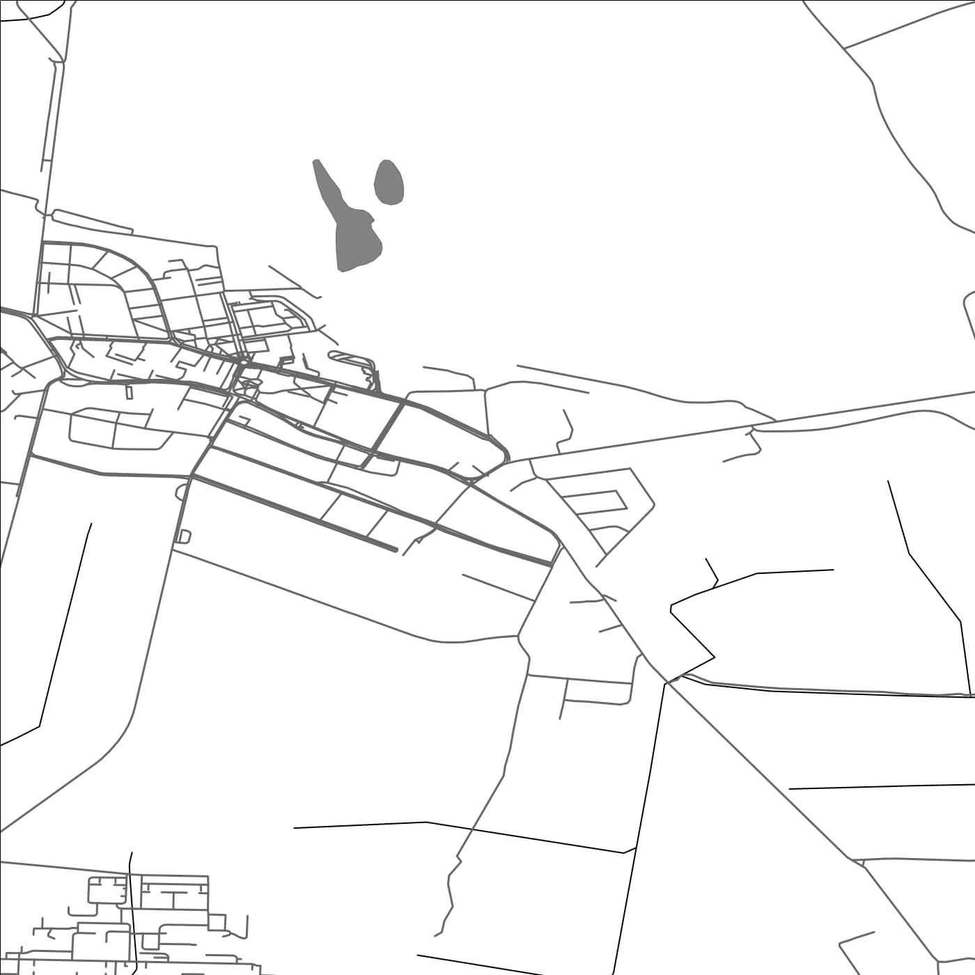 ROAD MAP OF VEĽKÉ KAPUŠANY, SLOVAKIA BY MAPBAKES