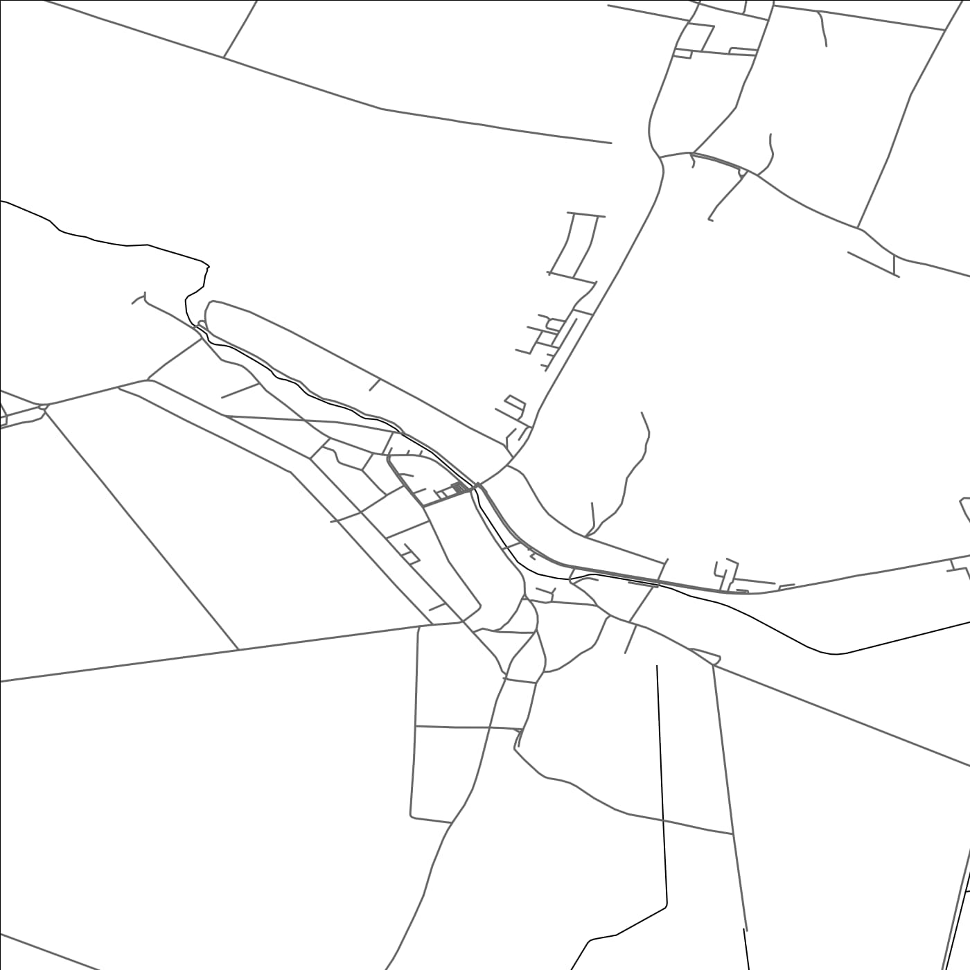 ROAD MAP OF VEĽKÉ KOSTOĽANY, SLOVAKIA BY MAPBAKES