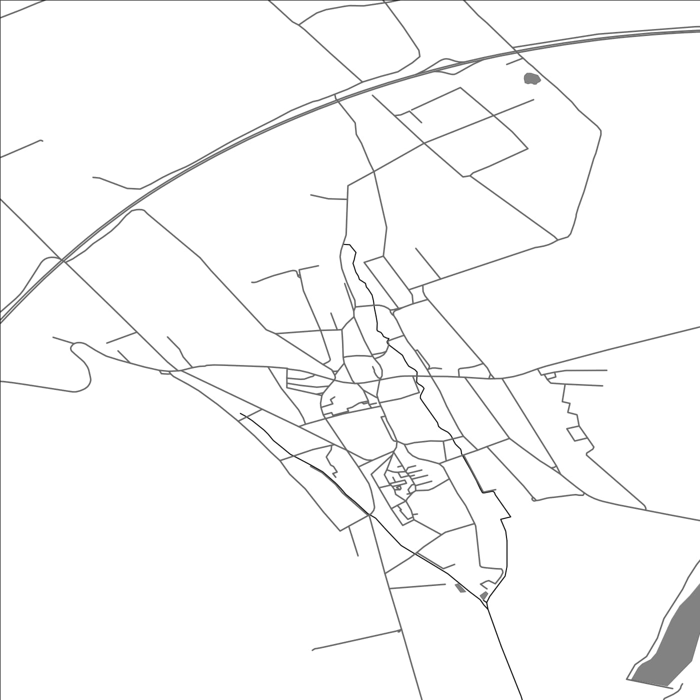 ROAD MAP OF VEĽKÉ ZÁLUŽIE, SLOVAKIA BY MAPBAKES