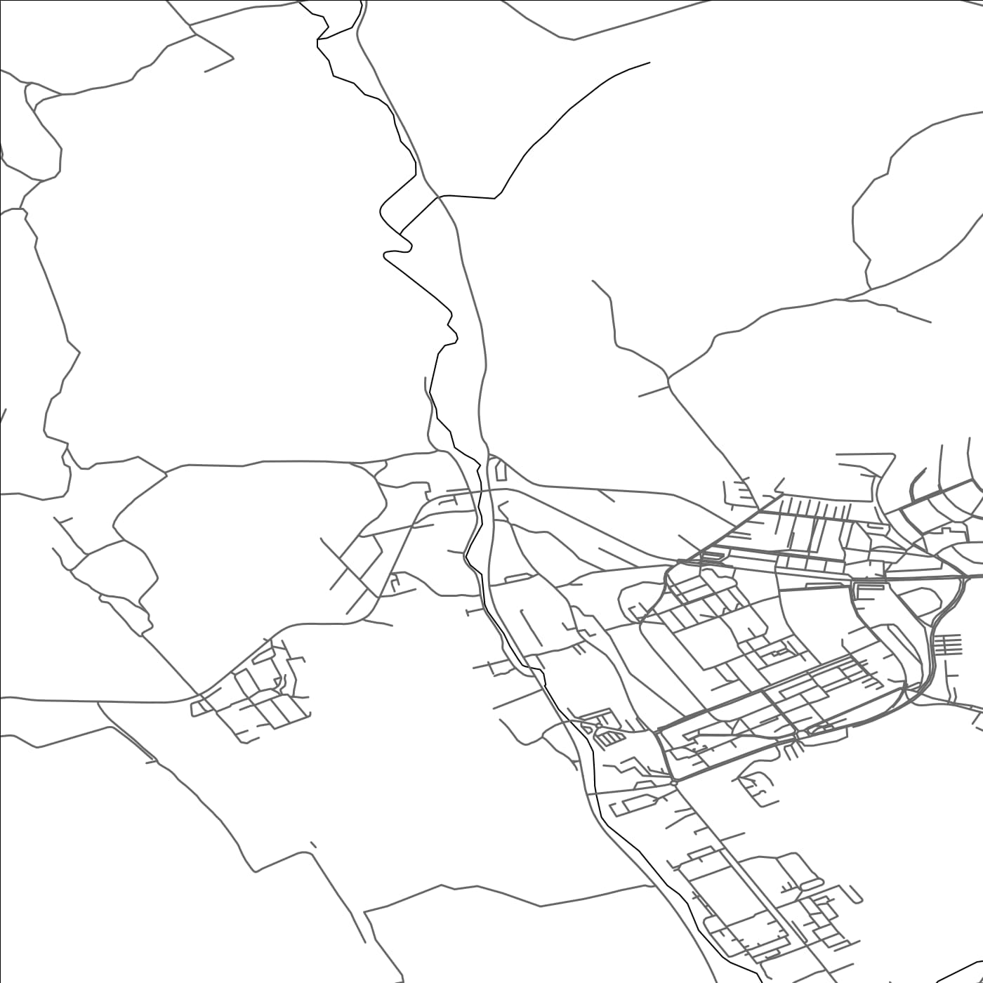 ROAD MAP OF VEĽKÝ KRTÍŠ, SLOVAKIA BY MAPBAKES