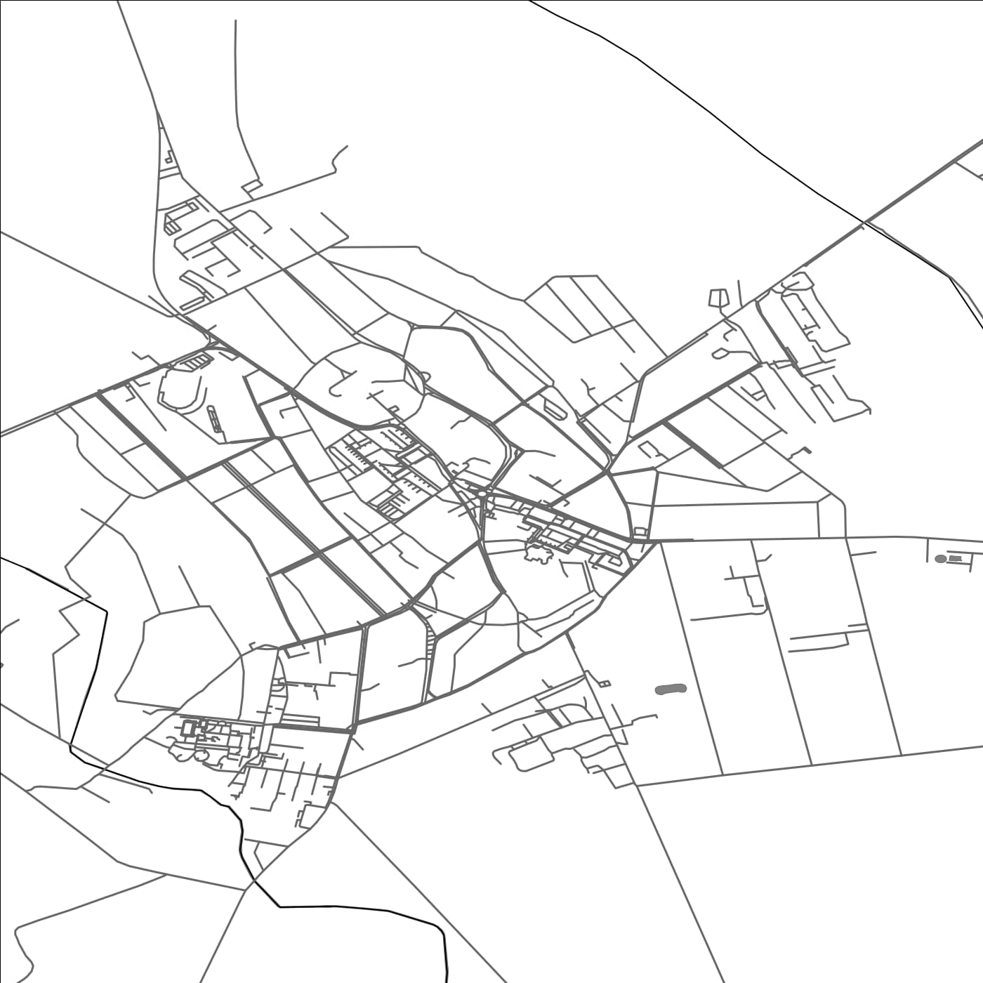 ROAD MAP OF VEĽKÝ MEDER, SLOVAKIA BY MAPBAKES