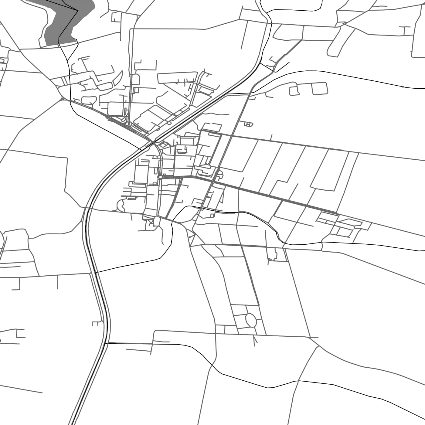 ROAD MAP OF VRÁBLE, SLOVAKIA BY MAPBAKES