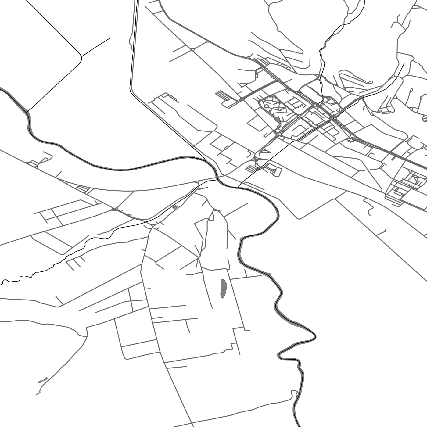 ROAD MAP OF VRANOV NAD TOPĽOU, SLOVAKIA BY MAPBAKES