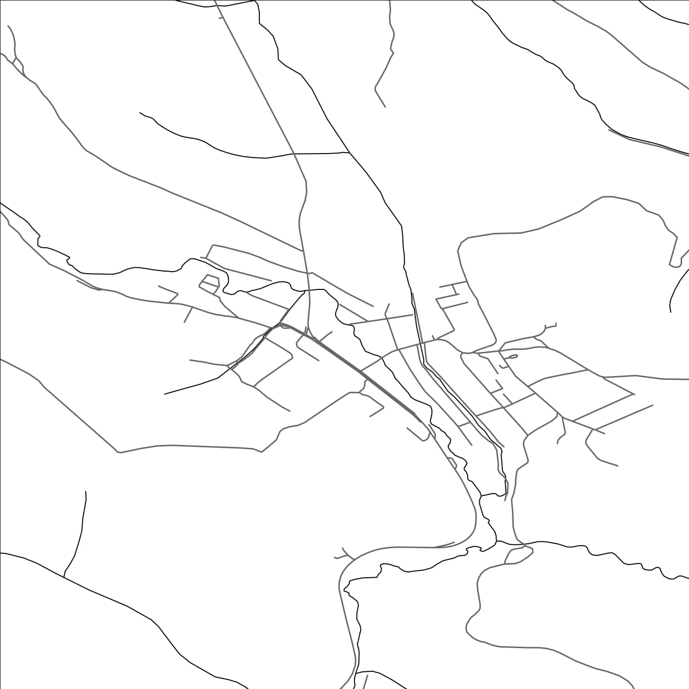 ROAD MAP OF VYŠNÉ RASLAVICE, SLOVAKIA BY MAPBAKES