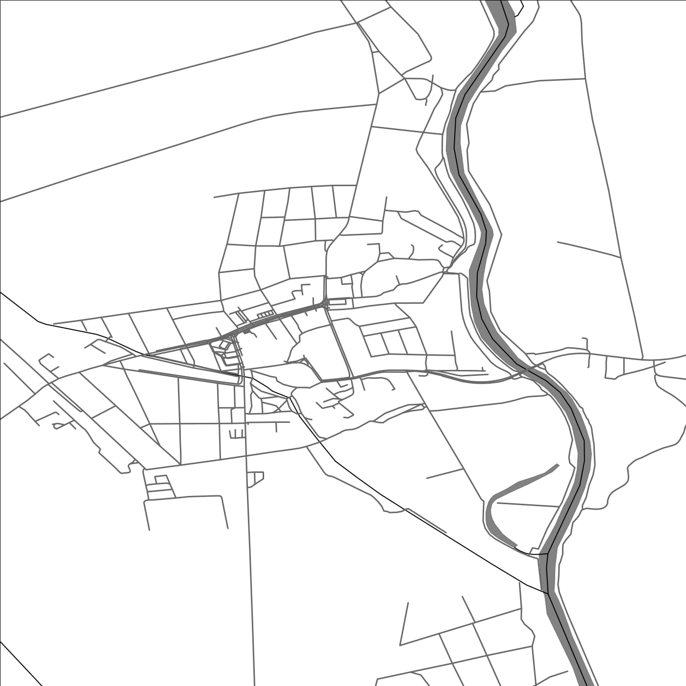 ROAD MAP OF ŽELIEZOVCE, SLOVAKIA BY MAPBAKES