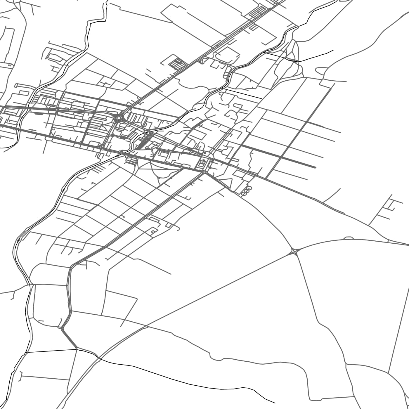 ROAD MAP OF ZLATÉ MORAVCE, SLOVAKIA BY MAPBAKES