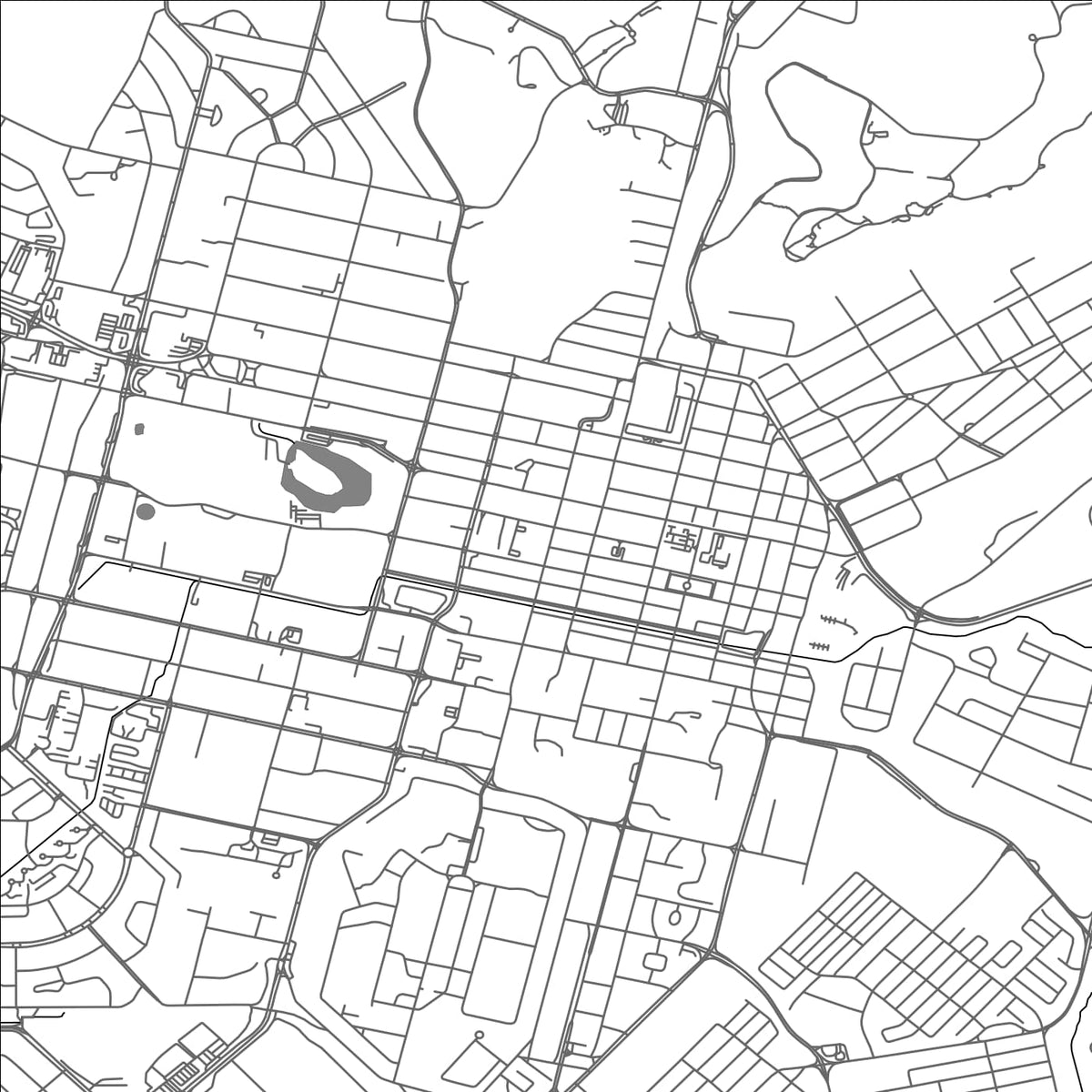 ROAD MAP OF BLOEMFONTEIN, SOUTH AFRICA BY MAPBAKES