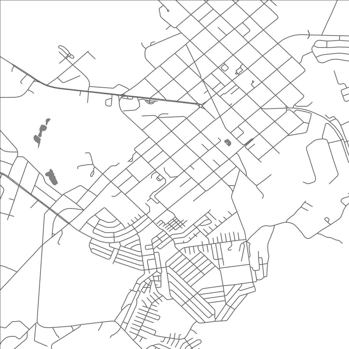 ROAD MAP OF DUNDEE, SOUTH AFRICA BY MAPBAKES