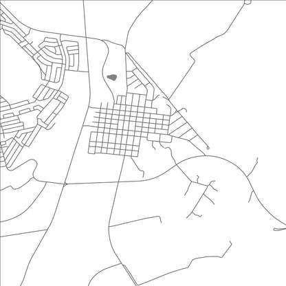 ROAD MAP OF FOURIESBURG, SOUTH AFRICA BY MAPBAKES