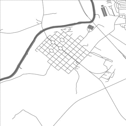 ROAD MAP OF VILLIERS, SOUTH AFRICA BY MAPBAKES