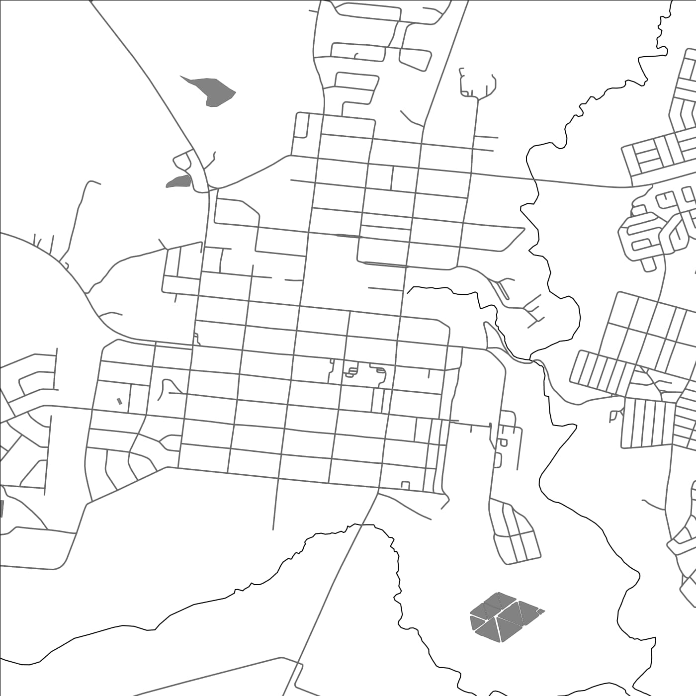 ROAD MAP OF VOLKSRUST, SOUTH AFRICA BY MAPBAKES