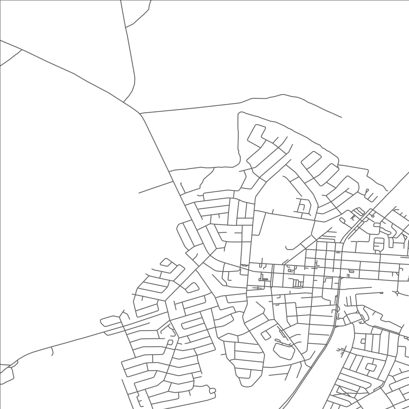 ROAD MAP OF VREDENBURG, SOUTH AFRICA BY MAPBAKES