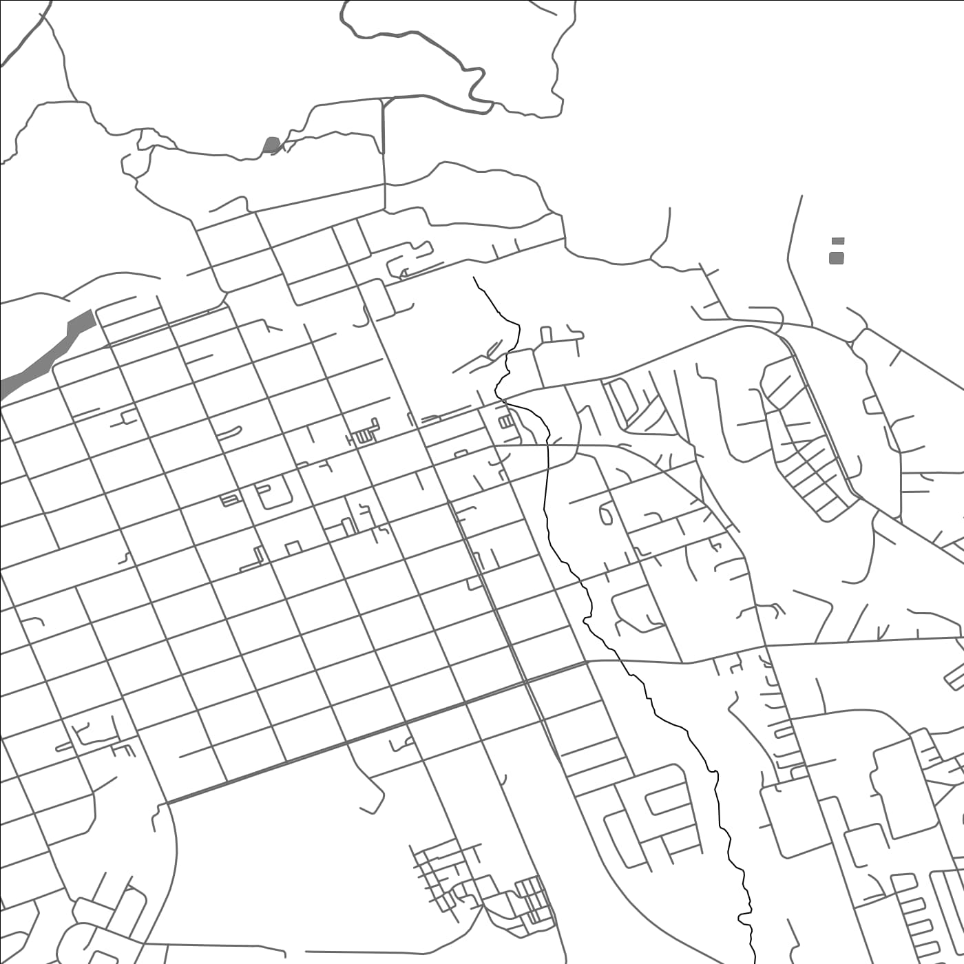 ROAD MAP OF VRYHEID, SOUTH AFRICA BY MAPBAKES