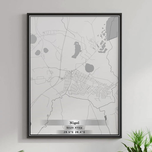 ROAD MAP OF NIGEL, SOUTH AFRICA BY MAPBAKES