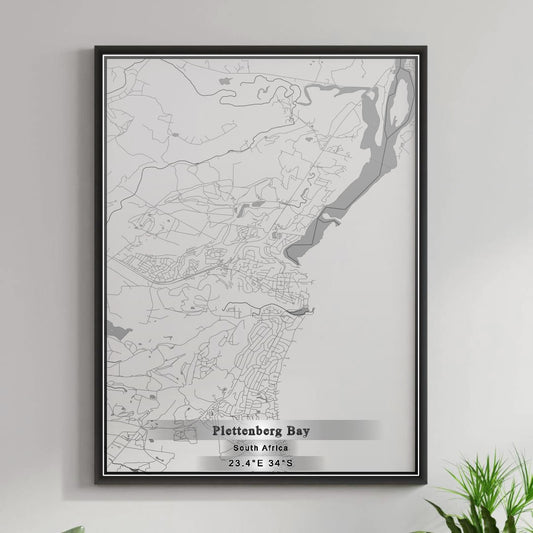 ROAD MAP OF PLETTENBERG BAY, SOUTH AFRICA BY MAPBAKES
