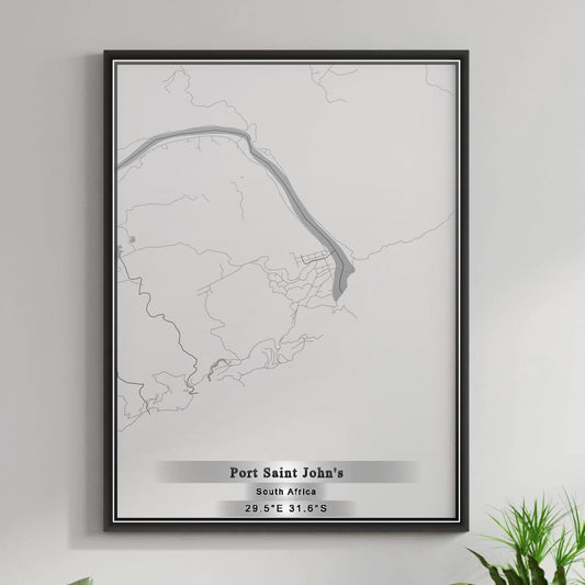 ROAD MAP OF PORT SAINT JOHN'S, SOUTH AFRICA BY MAPBAKES
