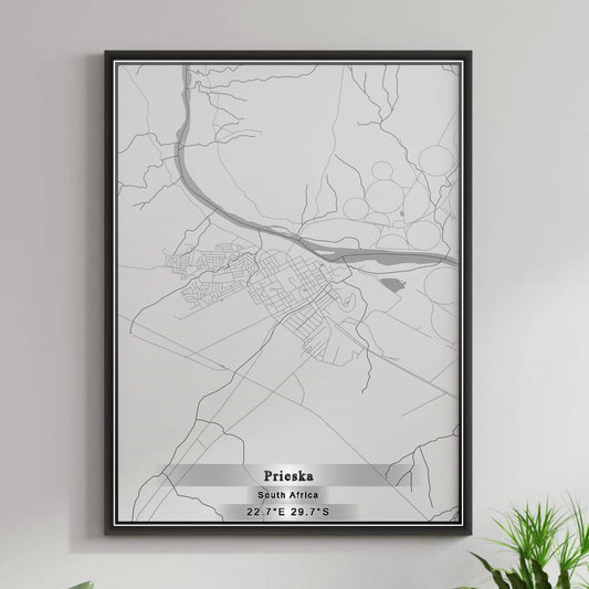 ROAD MAP OF PRIESKA, SOUTH AFRICA BY MAPBAKES