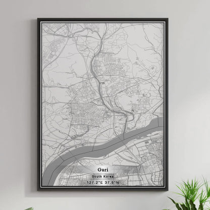 ROAD MAP OF GURI, SOUTH KOREA BY MAPBAKES