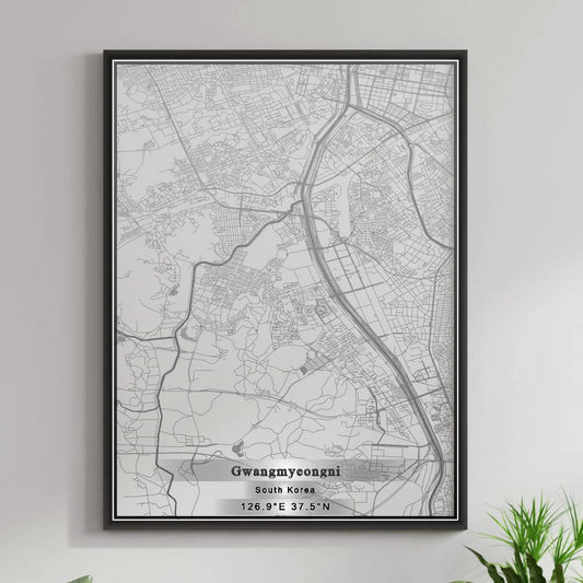 ROAD MAP OF GWANGMYEONGNI, SOUTH KOREA BY MAPBAKES