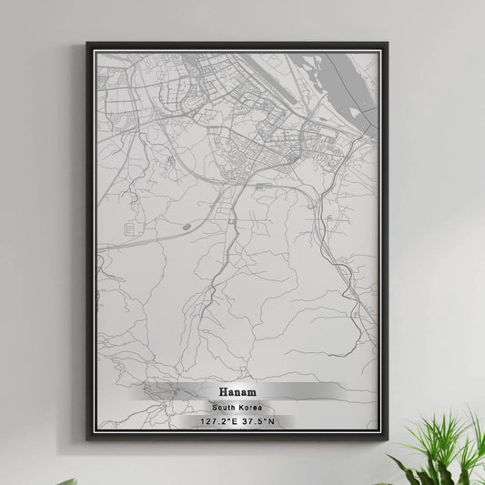 ROAD MAP OF HANAM, SOUTH KOREA BY MAPBAKES