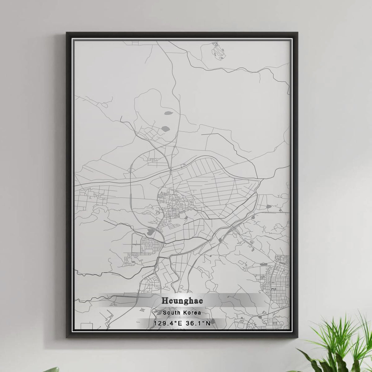 ROAD MAP OF HEUNGHAE, SOUTH KOREA BY MAPBAKES
