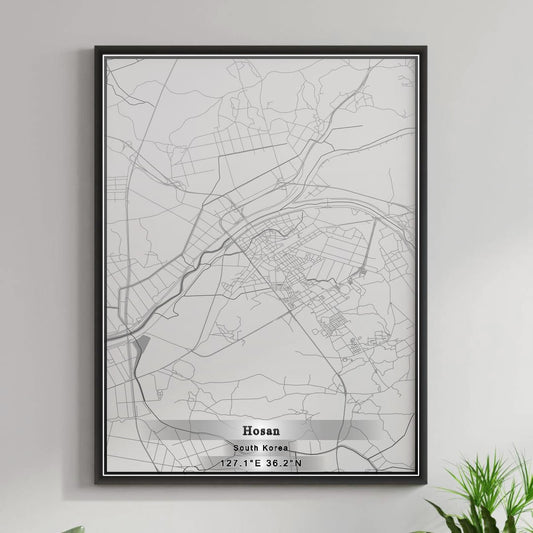 ROAD MAP OF HOSAN, SOUTH KOREA BY MAPBAKES