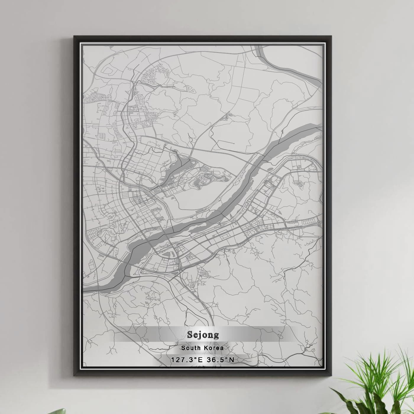 ROAD MAP OF SEJONG, SOUTH KOREA BY MAPBAKES