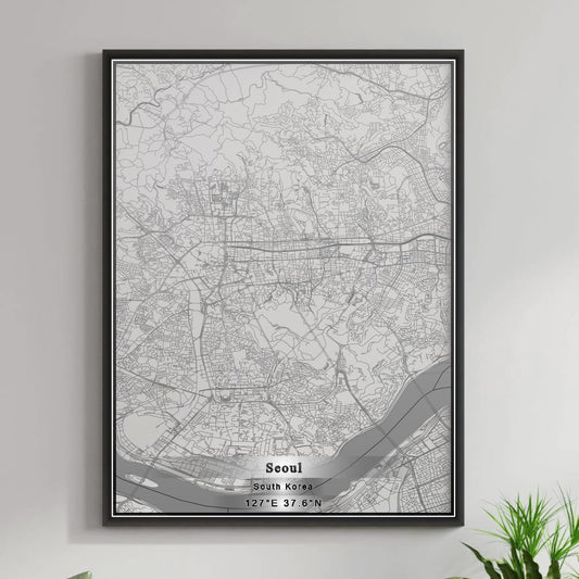 ROAD MAP OF SEOUL, SOUTH KOREA BY MAPBAKES