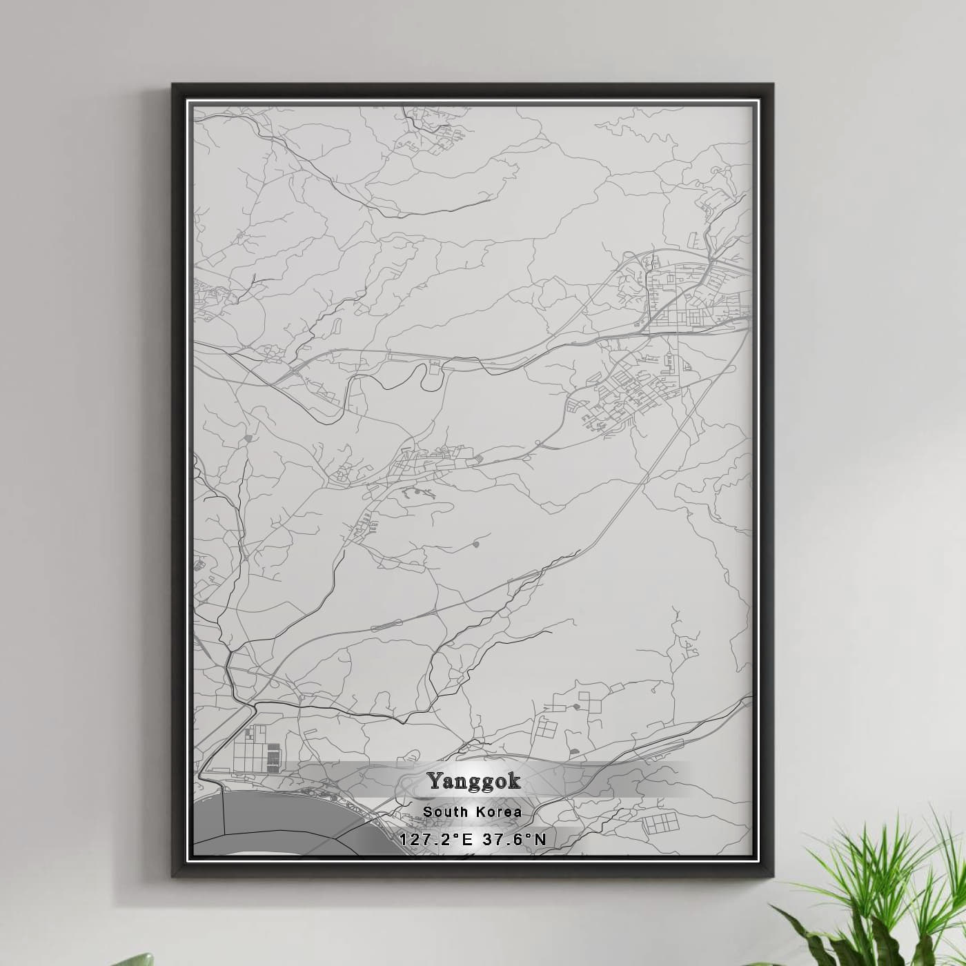 ROAD MAP OF YANGGOK, SOUTH KOREA BY MAPBAKES