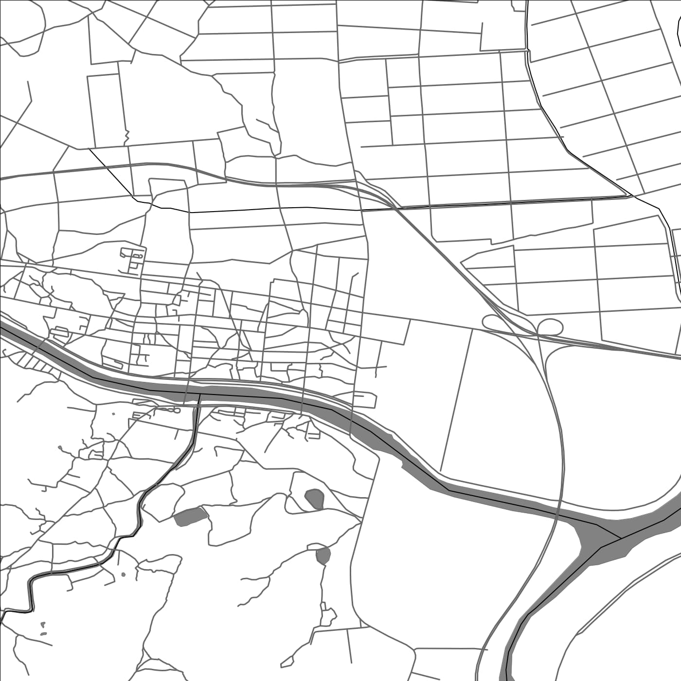 ROAD MAP OF AN'GANG, SOUTH KOREA BY MAPBAKES