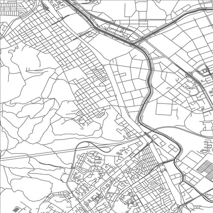 ROAD MAP OF ANYANG, SOUTH KOREA BY MAPBAKES