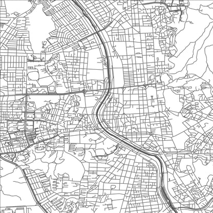 ROAD MAP OF CHEONGJU, SOUTH KOREA BY MAPBAKES