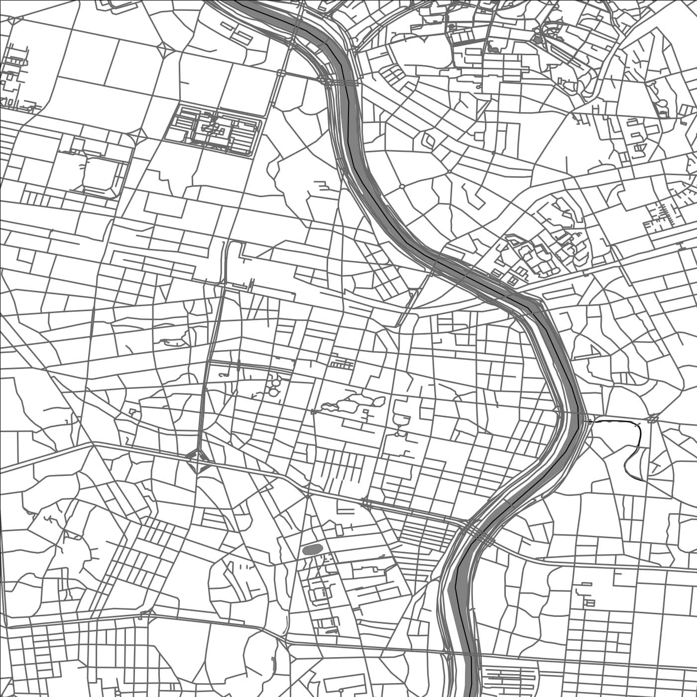 ROAD MAP OF DAEGU, SOUTH KOREA BY MAPBAKES