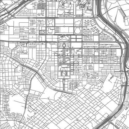 ROAD MAP OF DAEJEON, SOUTH KOREA BY MAPBAKES