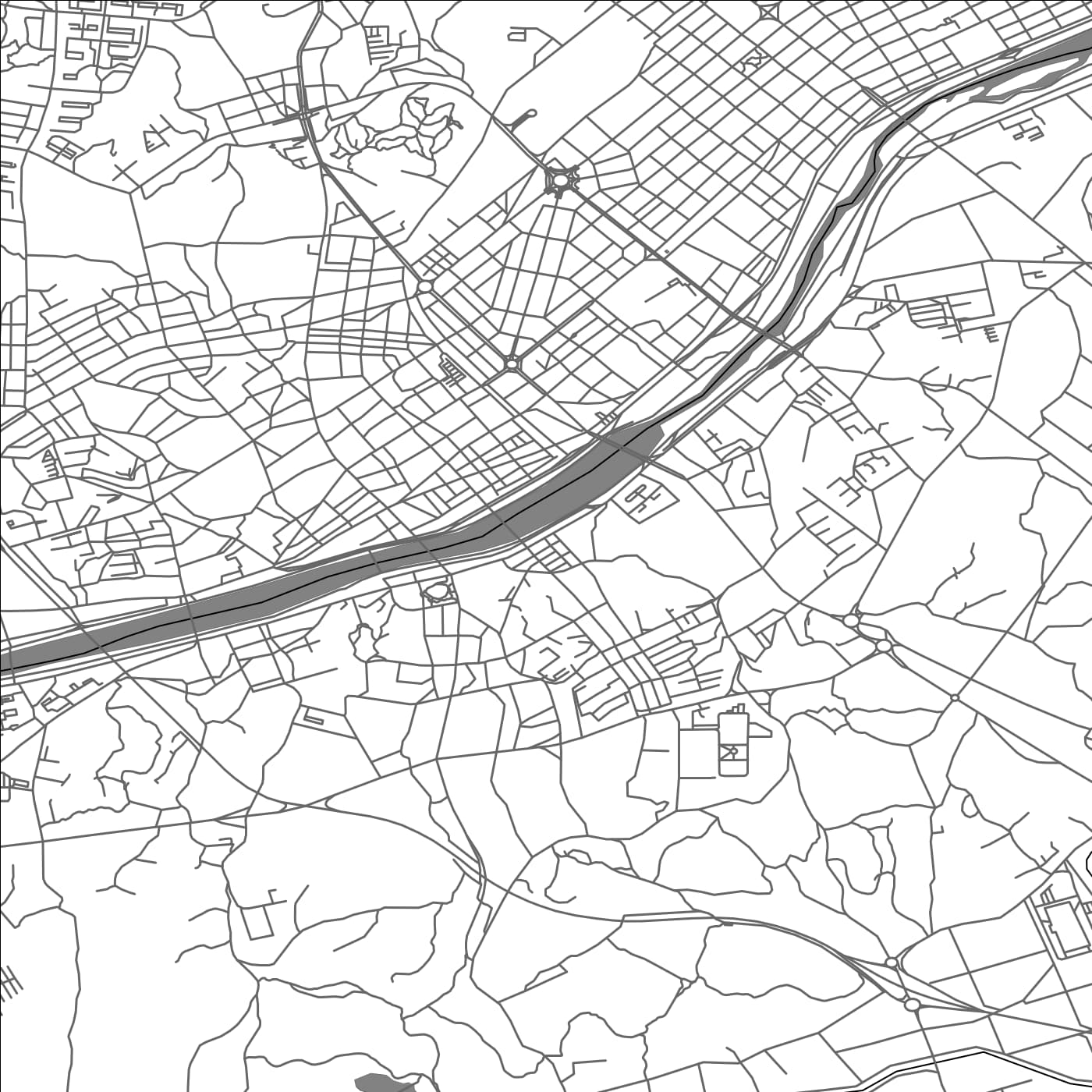 ROAD MAP OF GANGNEUNG, SOUTH KOREA BY MAPBAKES