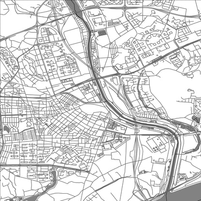 ROAD MAP OF GURI, SOUTH KOREA BY MAPBAKES
