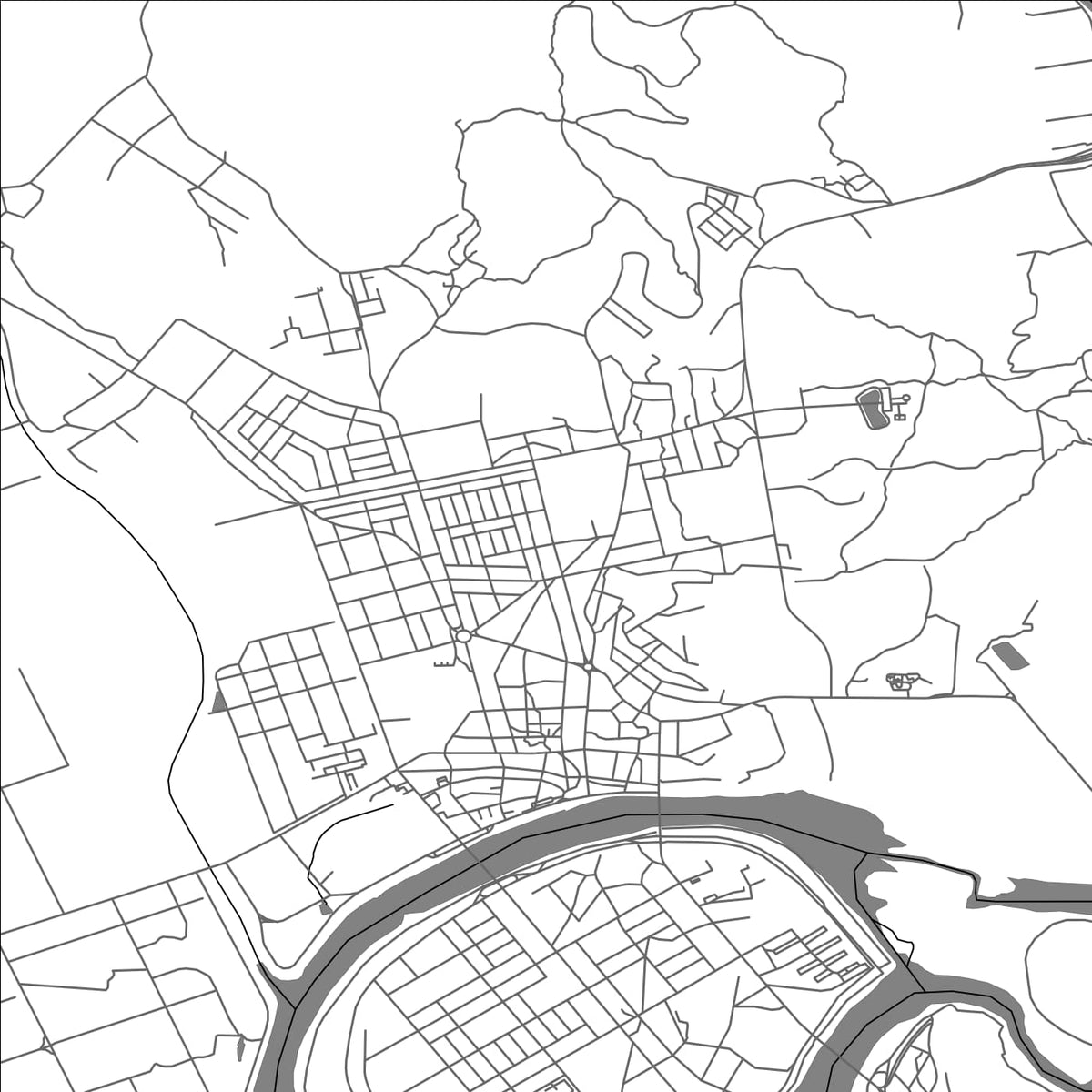 ROAD MAP OF MIRYANG, SOUTH KOREA BY MAPBAKES