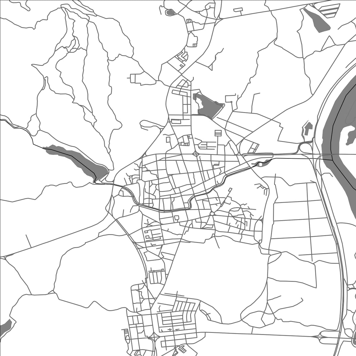 ROAD MAP OF NAJU, SOUTH KOREA BY MAPBAKES
