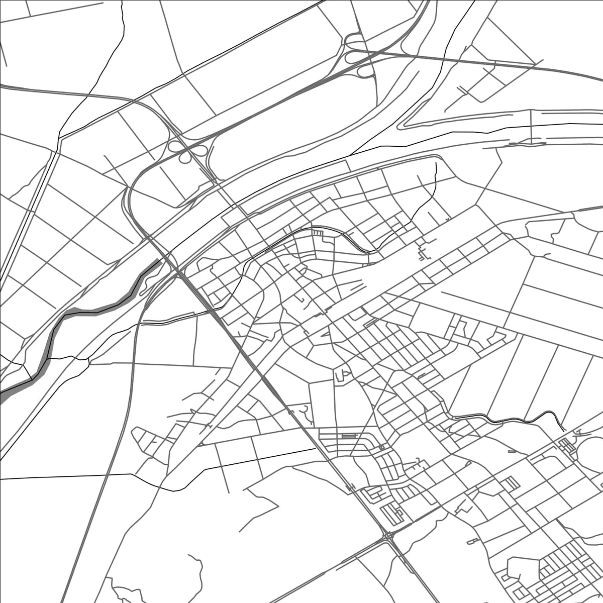 ROAD MAP OF NOKSAN, SOUTH KOREA BY MAPBAKES