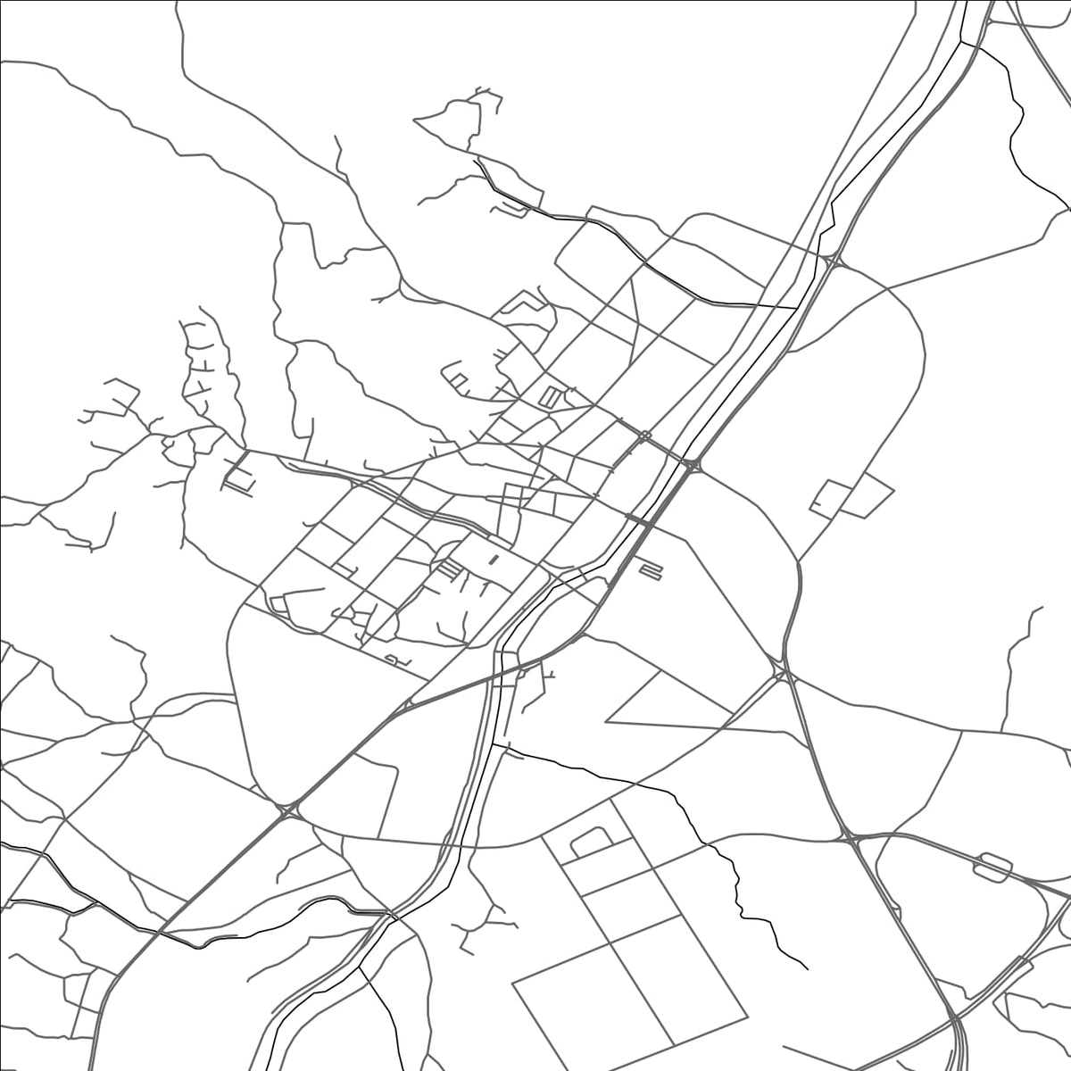 ROAD MAP OF POCHEON, SOUTH KOREA BY MAPBAKES